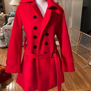 Women’s red wool coat